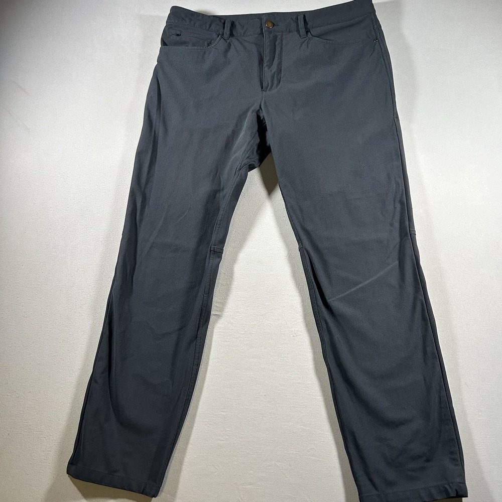 7 Diamonds Slim Fit Performance Pants Mens 33x32 Gray Stretch Travel Casual‎